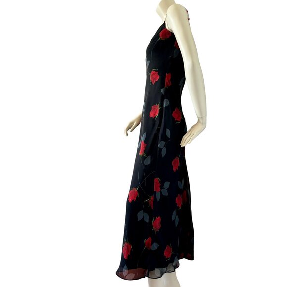Scott McClintock Floral Vintage Slip on Maxi Dress with Beaded Straps Size 4 - Picture 2 of 8